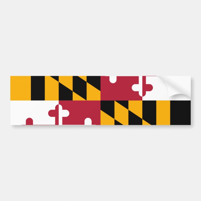 Pegatina Para Coche Bandera vibrante del estado de Maryland (Frente)