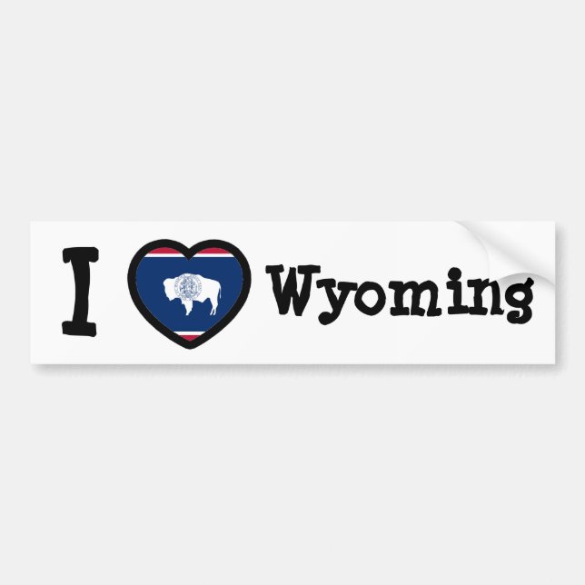 Pegatina Para Coche Bandera Wyoming (Frente)