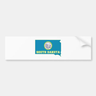 Pegatina Para Coche Bandera y mapa del estado de Dakota del Sur