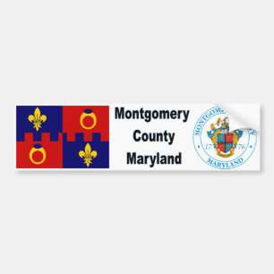 Pegatina Para Coche Bandera y sello Bumpersticker del MD del condado