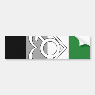 Pegatina Para Coche Bandera y símbolo del orgullo andrófilo