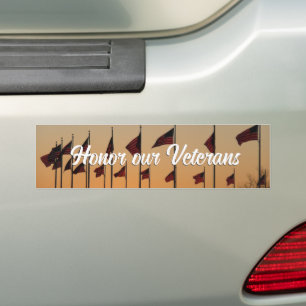 Pegatina Para Coche Banderas al atardecer Patriótico americano EEUU