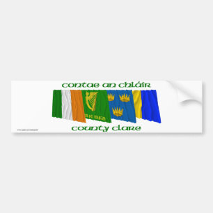 Pegatina Para Coche Banderas de Clare del condado