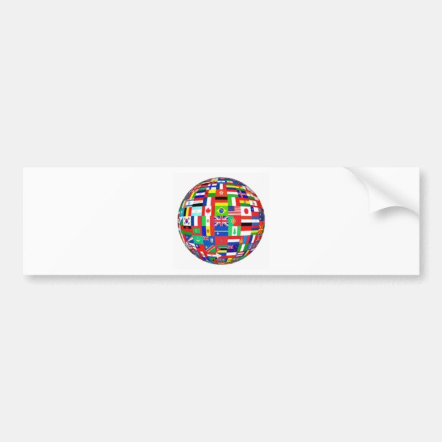 Pegatina Para Coche Banderas del mundo (Frente)