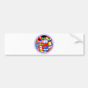 Pegatina Para Coche banderas internacionales de todo el mundo