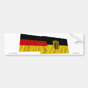 Pegatina Para Coche Banderas que agitan de Alemania y de