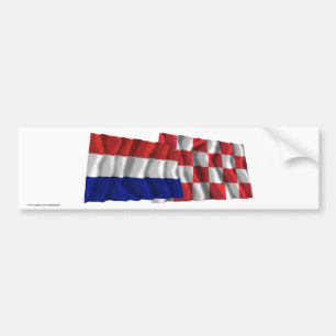 Pegatina Para Coche Banderas que agitan de Países Bajos y de