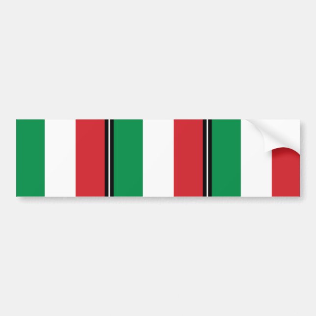 Pegatina Para Coche Banderín bandera de Italia, Italia (Frente)