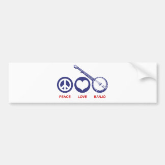 Pegatina Para Coche Banjo de amor por la paz