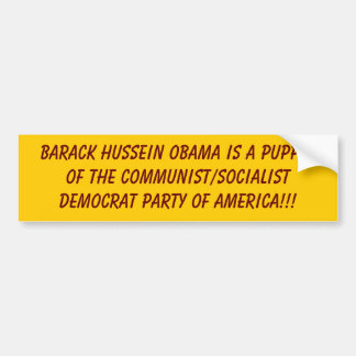 Pegatina Para Coche Barack Hussein Obama es una marioneta del Communi…