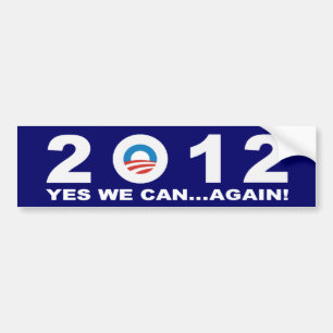 Pegatina Para Coche Barack Obama 2012 - ¡PODEMOS SÍ… OTRA VEZ!