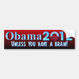 Pegatina Para Coche Barack Obama anti - cerebro