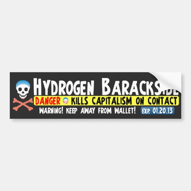 Pegatina Para Coche Barack Obama anti - hidrógeno Barackside (Frente)