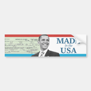 Pegatina Para Coche Barack Obama hizo en la partida de nacimiento de
