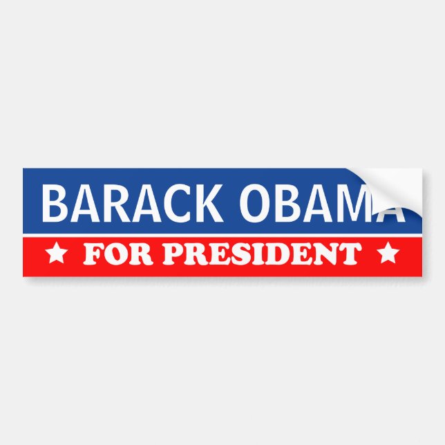 Pegatina Para Coche Barack Obama para el presidente 2016 (Frente)