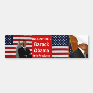 Pegatina Para Coche BARACK OBAMA-Re-Elect_ Bumper Sticker
