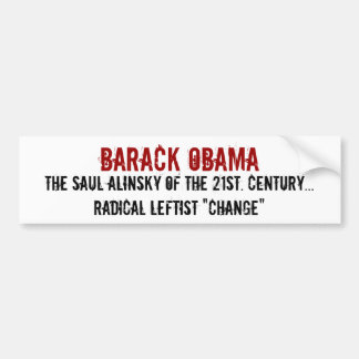 Pegatina Para Coche Barack Obama, Saul Alinsky del 21ro. CEN…