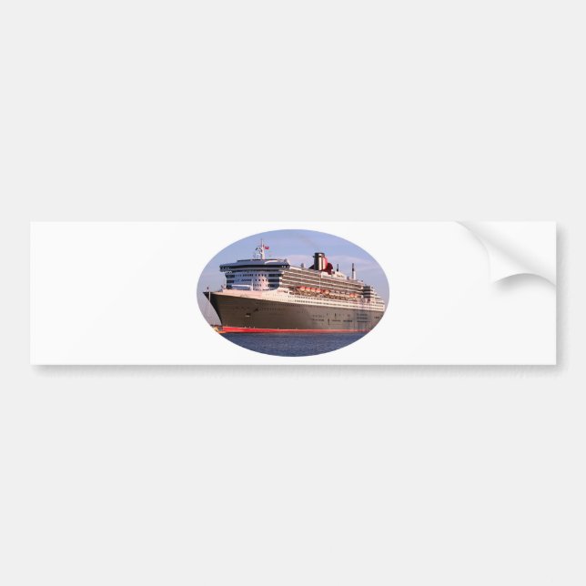 Pegatina Para Coche Barco de cruceros (oval) (Frente)