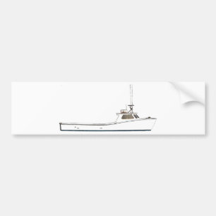 Pegatina Para Coche Barco de Deadrise de la bahía de Chesapeake