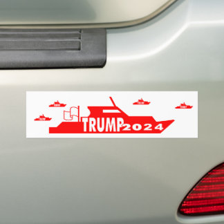 Pegatina Para Coche Barco de TRUMP 2024