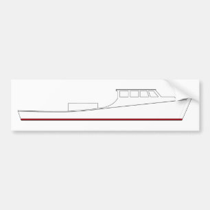 Pegatina Para Coche Barco del deadrise de la bahía de Chesapeake