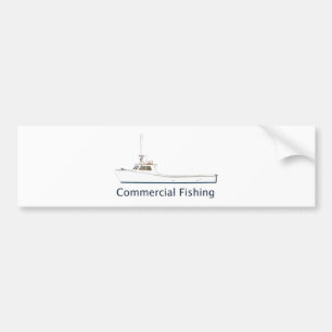 Pegatina Para Coche Barco del deadrise de la pesca profesional