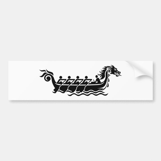 Pegatina Para Coche Barco del dragón (Frente)