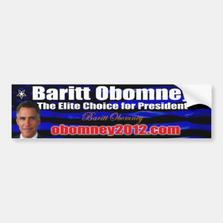 Pegatina Para Coche Baritt Obomney para presidente Bumpersticker 2012
