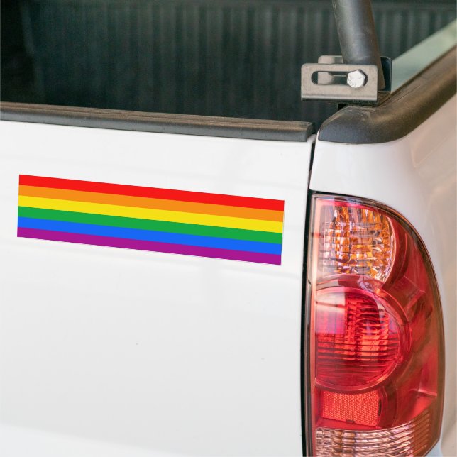PEGATINA PARA COCHE BARRA DE BANDERAS DE ORGULLO LGBT (En Camión)