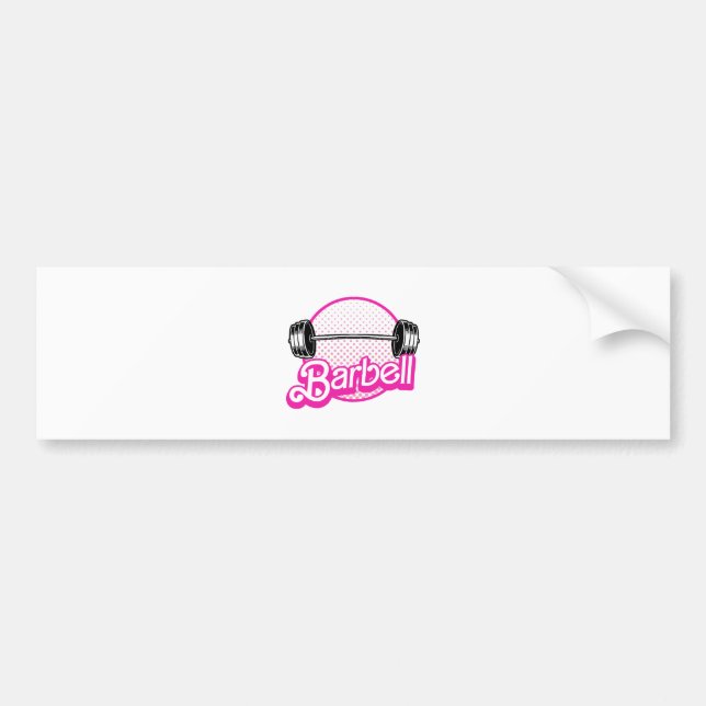 Pegatina Para Coche Barra de pesas - rosa (Frente)
