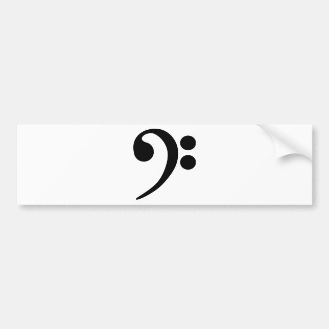 Pegatina Para Coche Bass Clef (Frente)