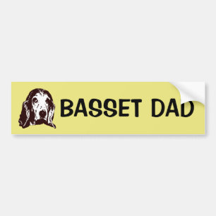 Pegatina Para Coche Basset Dad