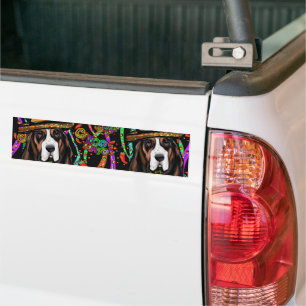 Pegatina Para Coche Basset Hound