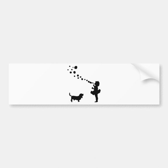Pegatina Para Coche Basset Hound (Frente)