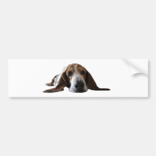 Pegatina Para Coche Basset Hound que se acuesta
