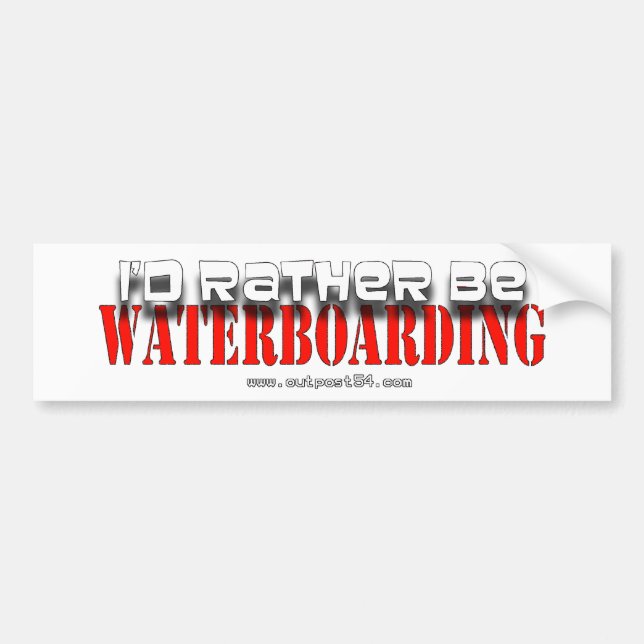 Pegatina Para Coche Bastante B Waterboarding (Frente)