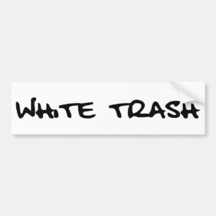 Pegatina Para Coche Basura blanca