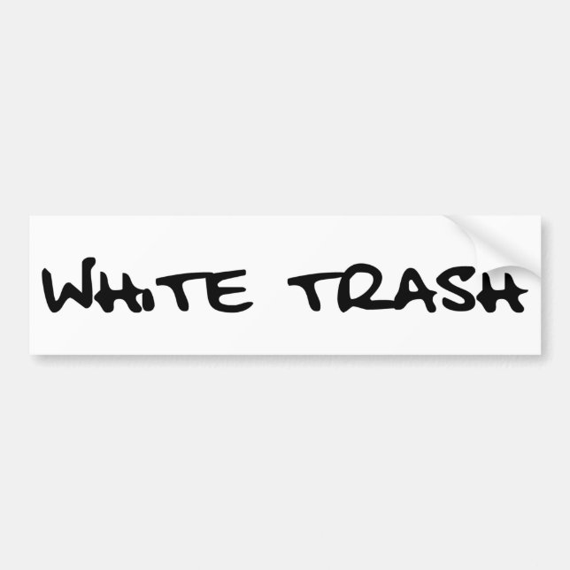 Pegatina Para Coche Basura blanca (Frente)