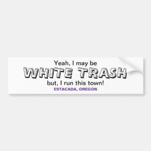 Pegatina Para Coche Basura blanca