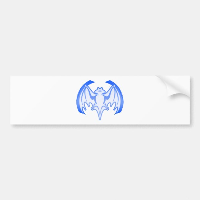 Pegatina Para Coche Bat Blue Inv El MUSEO Regalos Zazzle (Frente)