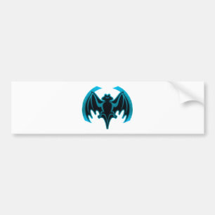 Pegatina Para Coche Bat Cyan El MUSEO Regalos Zazzle