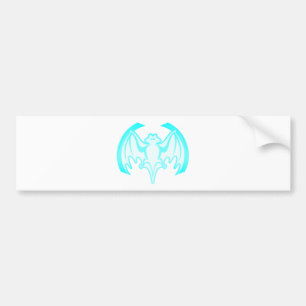 Pegatina Para Coche Bat Cyan Inv El MUSEO Regalos Zazzle