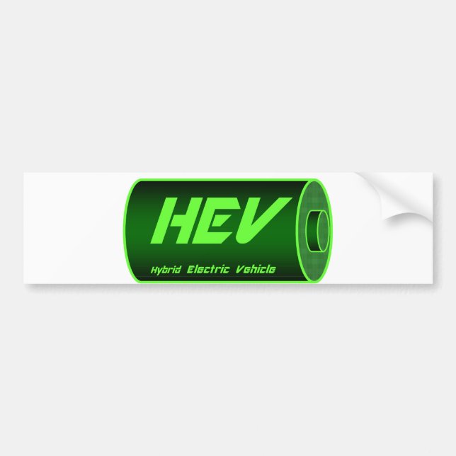 Pegatina Para Coche Batería verde de HEV (Frente)