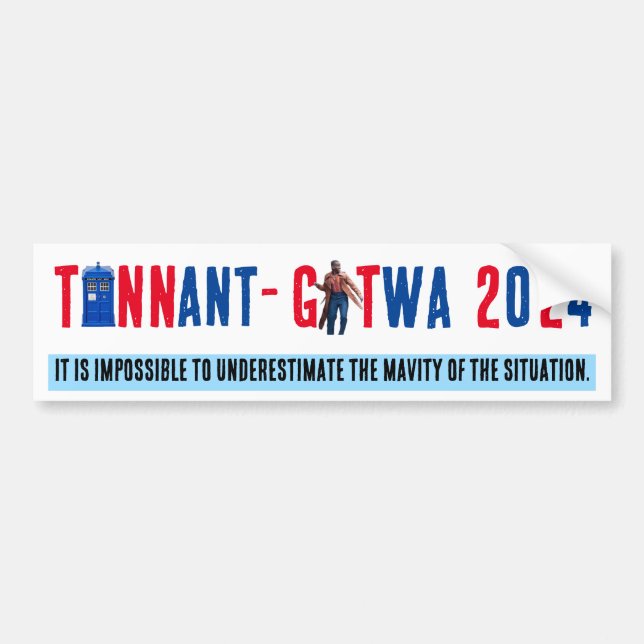 Pegatina Para Coche Batiker Sticker ELECTION 2024 DE TENNANT-GATWA (Frente)