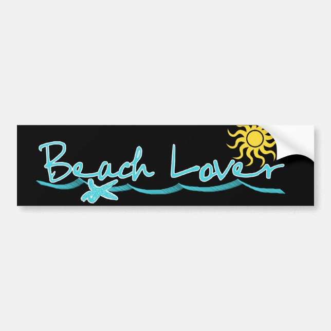 Pegatina Para Coche Beach Lover (Frente)