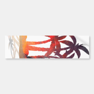 Pegatina Para Coche Beach Palm Trees Sunset