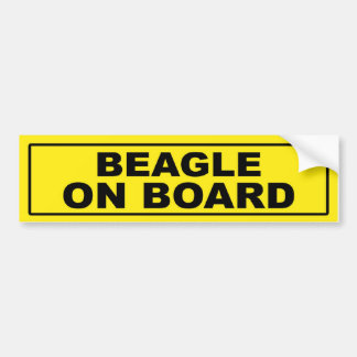 Pegatina Para Coche Beagle a bordo