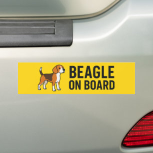 Pegatina Para Coche Beagle A Bordo - Rótulo De Seguridad Cuto