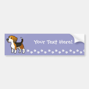 Pegatina Para Coche Beagle del dibujo animado