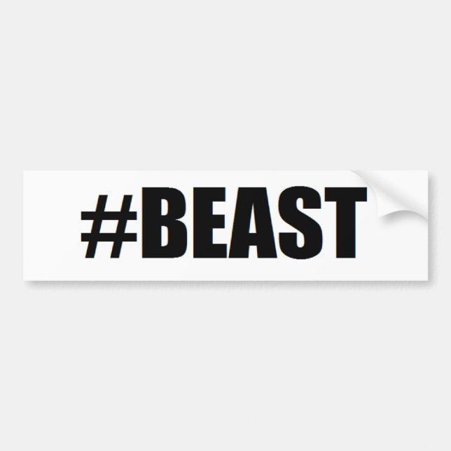Pegatina Para Coche #beast (Frente)
